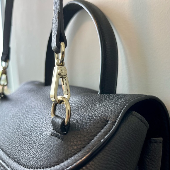 LOEFFLER RANDALL Carina Twisted Ring Leather Satchel - Black - Picture 9 of 11